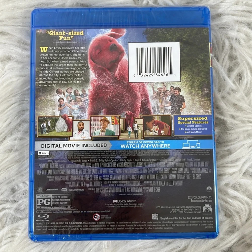 CLIFFORD THE BIG RED DOG BLU-RAY NEW - Picture 4 of 4